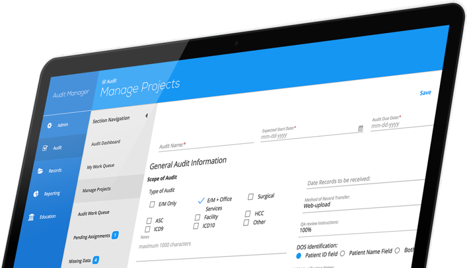 screenshot of Audit Manager